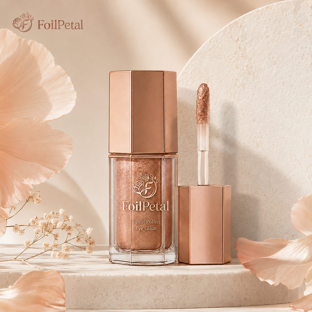 FoilPetal Copper Bloom Body Shimmer